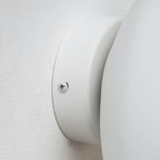 Apliqué metal blanco vidrio empavonado de Ø20x13 cm LED 5W - ONAP0048