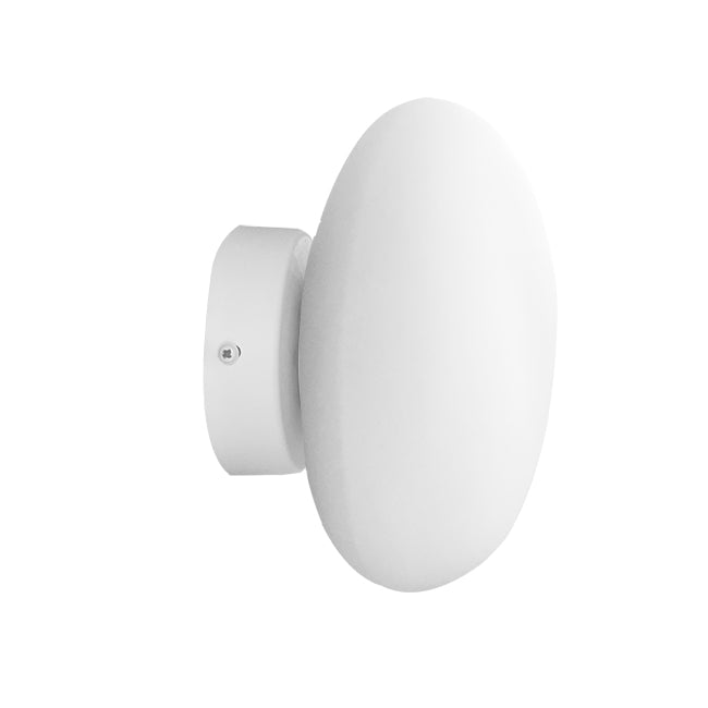 Apliqué metal blanco vidrio empavonado de Ø20x13 cm LED 5W - ONAP0048