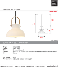 Cargar imagen en el visor de la galería, Lámpara colgante metal bronce vidrio opal Ø22x24 cm E27 - ONLC0056
