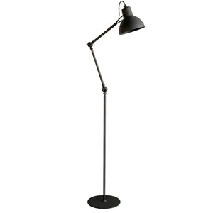 Lámpara de pie dirigible metal negro E27
