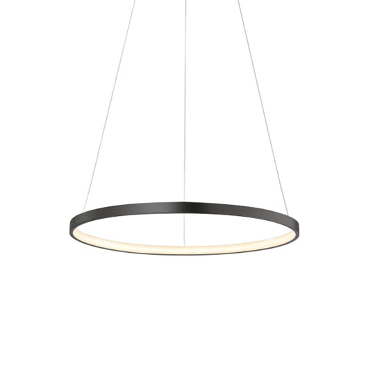 Lámpara colgante aluminio negro aro Ø 60 cm LED 38W - OYLC0001