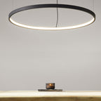 Lámpara colgante aluminio negro aro Ø 60 cm LED 38W - OYLC0001