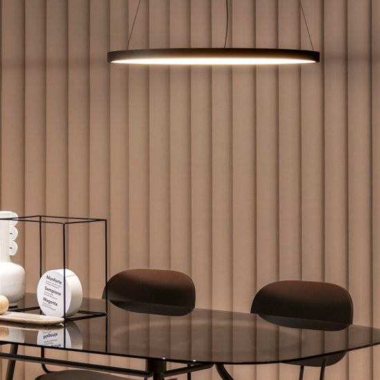 Lámpara colgante aluminio negro aro Ø 60 cm LED 38W - OYLC0001