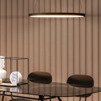 Lámpara colgante aluminio negro aro Ø 60 cm LED 38W - OYLC0001