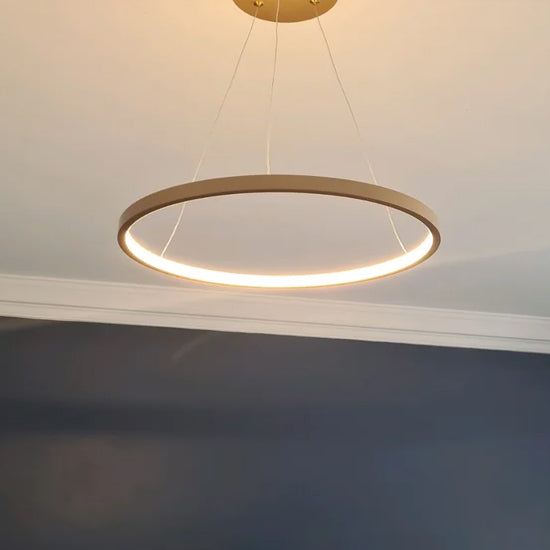Lámpara colgante aluminio oro aro Ø 60 cm LED 38W - OYLC0002
