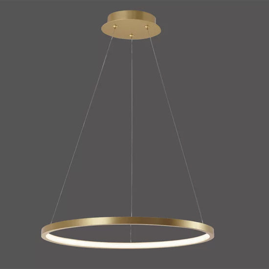 Lámpara colgante aluminio oro aro Ø 80 cm LED 48W - OYLC0004