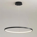 Lámpara colgante aluminio negro aro Ø 80 cm LED 48W - OYLC0003