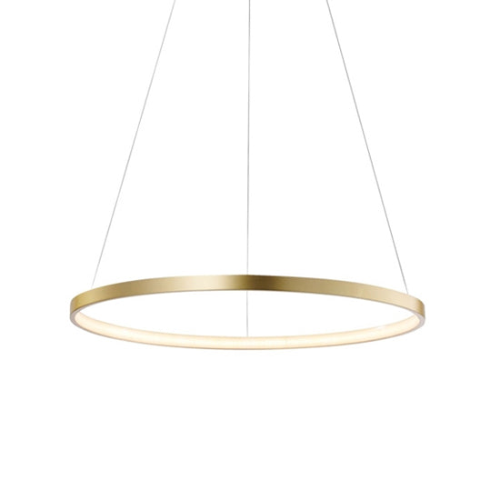 Lámpara colgante aluminio oro aro Ø 80 cm LED 48W - OYLC0004