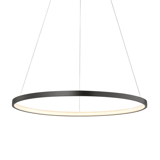 Lámpara colgante aluminio negro aro Ø 100 cm LED 58W - OYLC0005