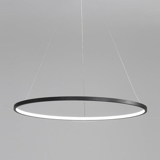 Lámpara colgante aluminio negro aro Ø 100 cm LED 58W - OYLC0005