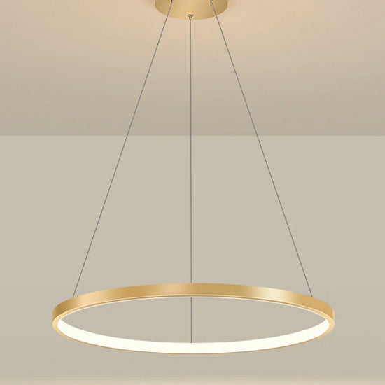 Lámpara colgante aluminio oro aro Ø 100 cm LED 58W - OYLC0006