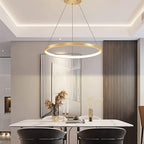 Lámpara colgante aluminio oro aro Ø 100 cm LED 58W - OYLC0006