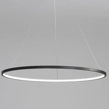 Cargar imagen en el visor de la galería, Lámpara colgante aluminio negro aro Ø 120 cm LED 78W - OYLC0007
