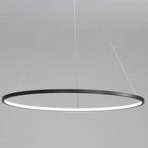 Lámpara colgante aluminio negro aro Ø 120 cm LED 78W - OYLC0007
