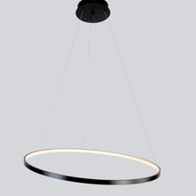 Cargar imagen en el visor de la galería, Lámpara colgante aluminio negro aro Ø 60 cm LED 38W - OYLC0001
