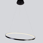 Lámpara colgante aluminio negro aro Ø 80 cm LED 48W - OYLC0003