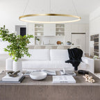 Lámpara colgante aluminio oro aro Ø 120 cm LED 78W - OYLC0008