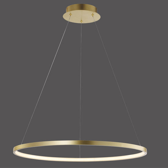 Lámpara colgante aluminio oro aro Ø 120 cm LED 78W - OYLC0008