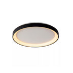 Plafón aluminio negro difusor acrílico Ø 28 cm LED 20W - OYPL0002