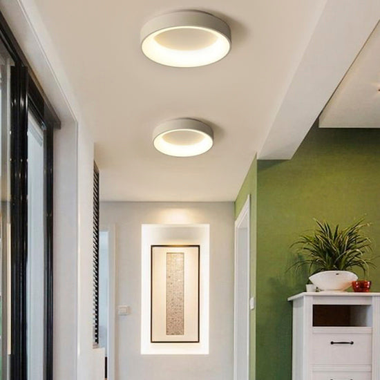 Plafón aluminio blanco difusor acrílico Ø 38 cm LED 30W - OYPL0004