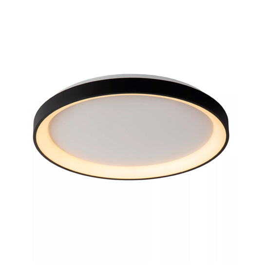 Plafón aluminio negro difusor acrílico Ø 38 cm LED 30W - OYPL0005
