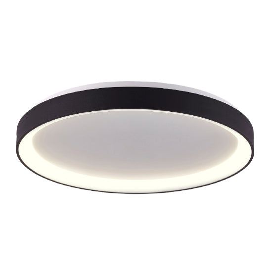 Plafón aluminio negro difusor acrílico Ø 48 cm LED 38W - OYPL0008