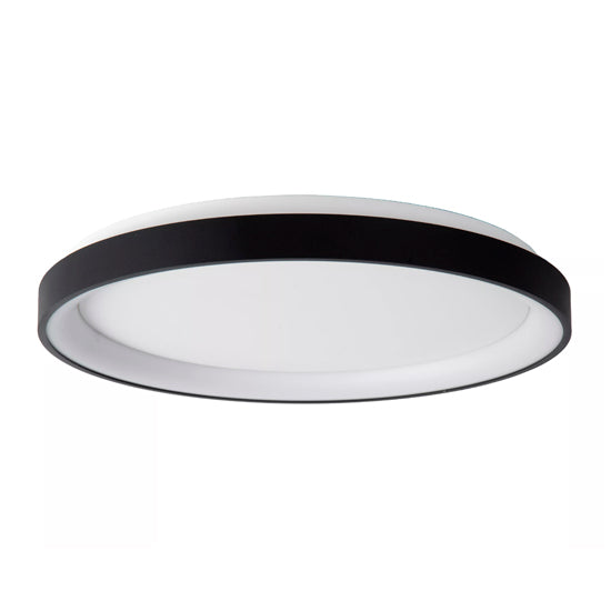 Plafón aluminio negro difusor acrílico Ø 48 cm LED 38W - OYPL0008