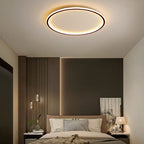 Plafón aluminio negro difusor acrílico Ø 50 cm LED 45W - OYPL0015
