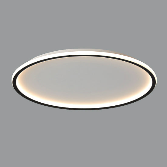 Plafón aluminio negro difusor acrílico Ø 50 cm LED 45W - OYPL0015