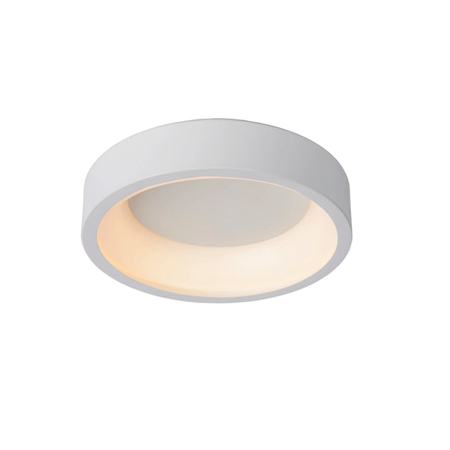 Plafón aluminio blanco difusor acrílico Ø 28 cm LED 20W - OYPL0016