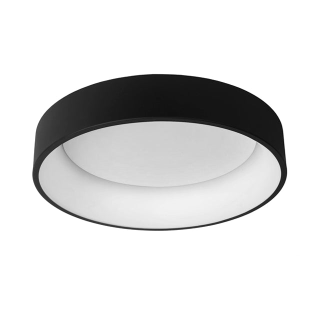 Plafón aluminio negro difusor acrílico Ø 45 cm LED 30W - OYPL0019