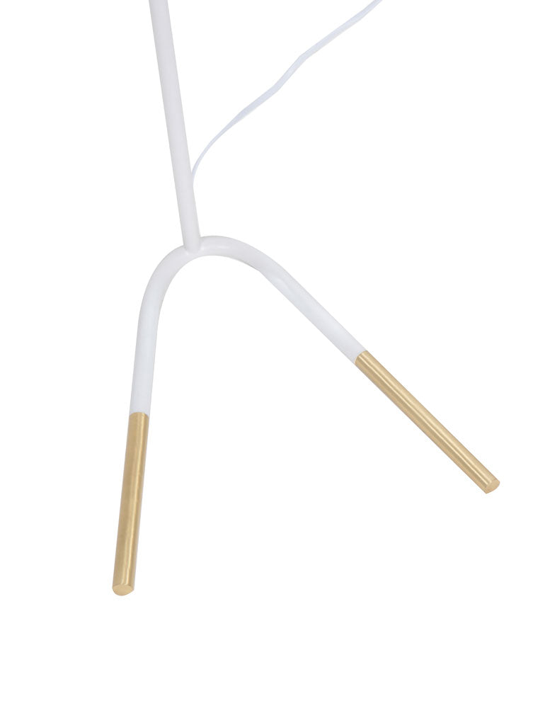 Lámpara de pie metal blanco bronce Ø 18x1,47 cm E27- PGLP0003