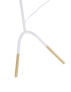 Lámpara de pie metal blanco bronce Ø 18x1,47 cm E27- PGLP0003