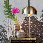Lámpara sobremesa metal bronce envejecido Ø20x40 cm E14 - PGLS0005