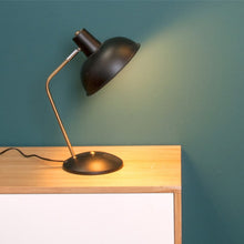 Cargar imagen en el visor de la galería, Lámpara sobremesa metal negro bronce Ø19x37,5 cm E14 - PGLS0016
