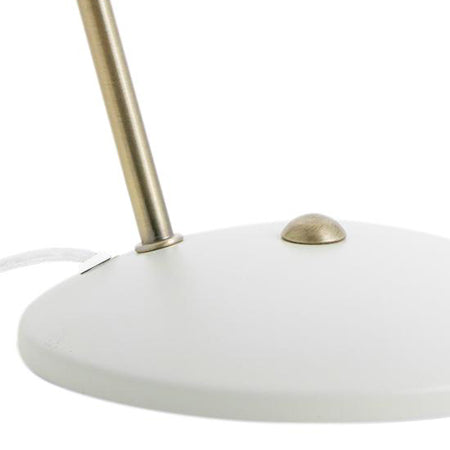 Lámpara sobremesa metal blanco bronce Ø19x37,5 cm E14 - PGLS0017