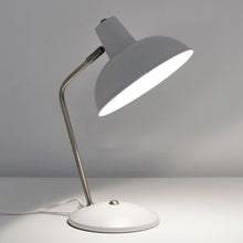 Cargar imagen en el visor de la galería, Lámpara sobremesa metal blanco bronce Ø19x37,5 cm E14 - PGLS0017
