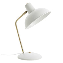 Cargar imagen en el visor de la galería, Lámpara sobremesa metal blanco bronce Ø19x37,5 cm E14 - PGLS0017
