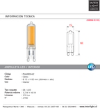 Ampolleta luz cálida LED 3,2 W G9 - PHAM0042