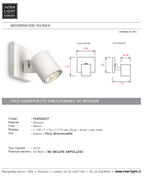 Foco sobrepuesto muro o techo aluminio blanco GU10 50W - PHFO0027
