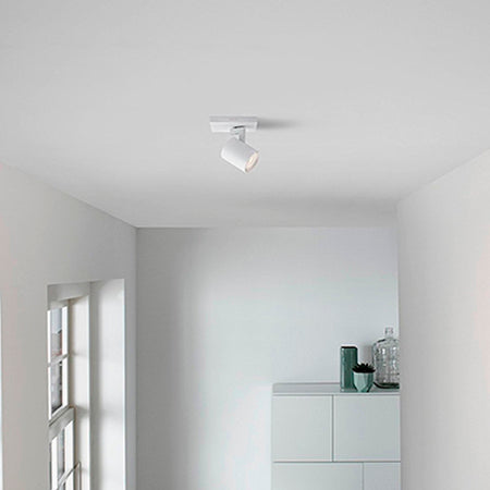 Foco sobrepuesto muro o techo aluminio blanco GU10 50W - PHFO0027