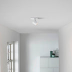 Foco sobrepuesto muro o techo aluminio blanco GU10 50W - PHFO0027
