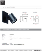 Foco sobrepuesto muro o techo aluminio negro GU10 50W - PHFO0034