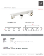 Foco aluminio blanco 3 luces 47,7 cm GU10 - PHRE0011