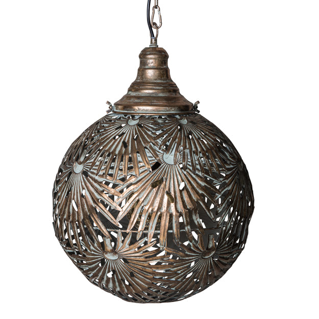 Lámpara colgante metal bronce envejecido Ø36,5 cm E27 - PTLC0008
