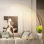 Lámpara de pie arco metal negro Ø32x95x1,69 cm LED 18W - RILP0021