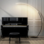 Lámpara de pie arco metal negro Ø32x95x1,69 cm LED 18W - RILP0021