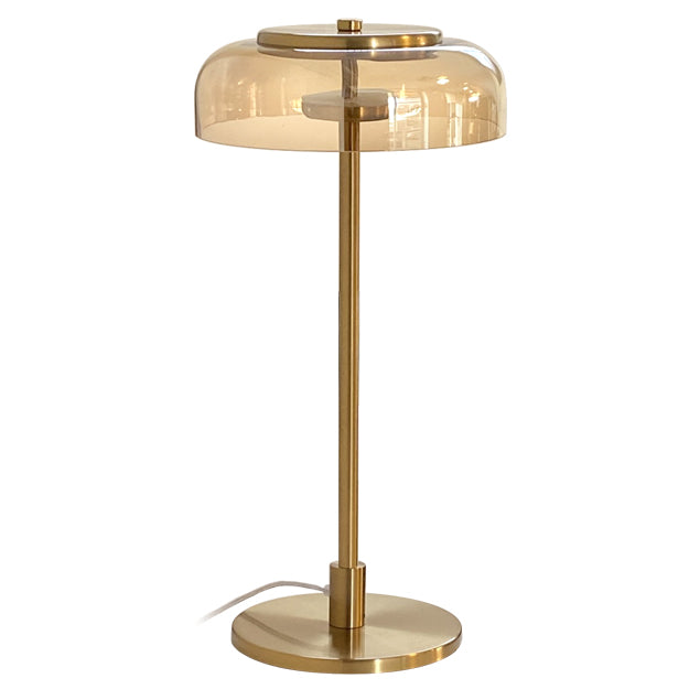 Lámpara sobremesa metal bronce vidrio champagne Ø 22x48 cm LED