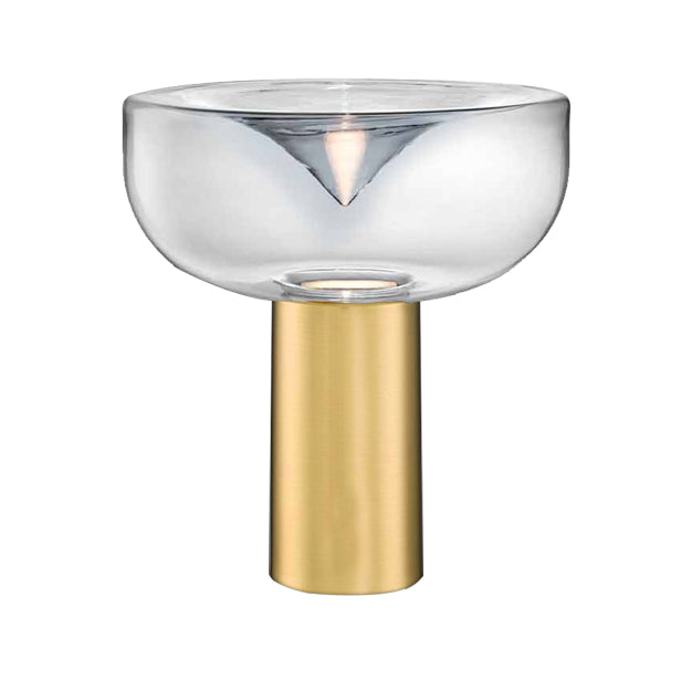 Lámpara sobremesa metal vidrio bronce Ø 36x35 cm E27