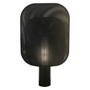 Lámpara sobremesa metal textil negro 29x48 cm E27